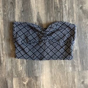 VS PINK black and white Aztec Bandeau bralette L